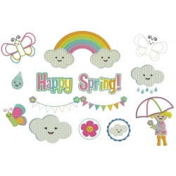 Stickserie - Happy Spring
